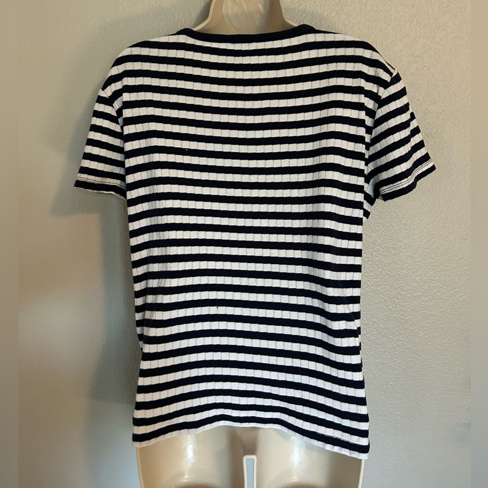 J. crew Striped Navy and White Women's Top - Picture 2 of 6